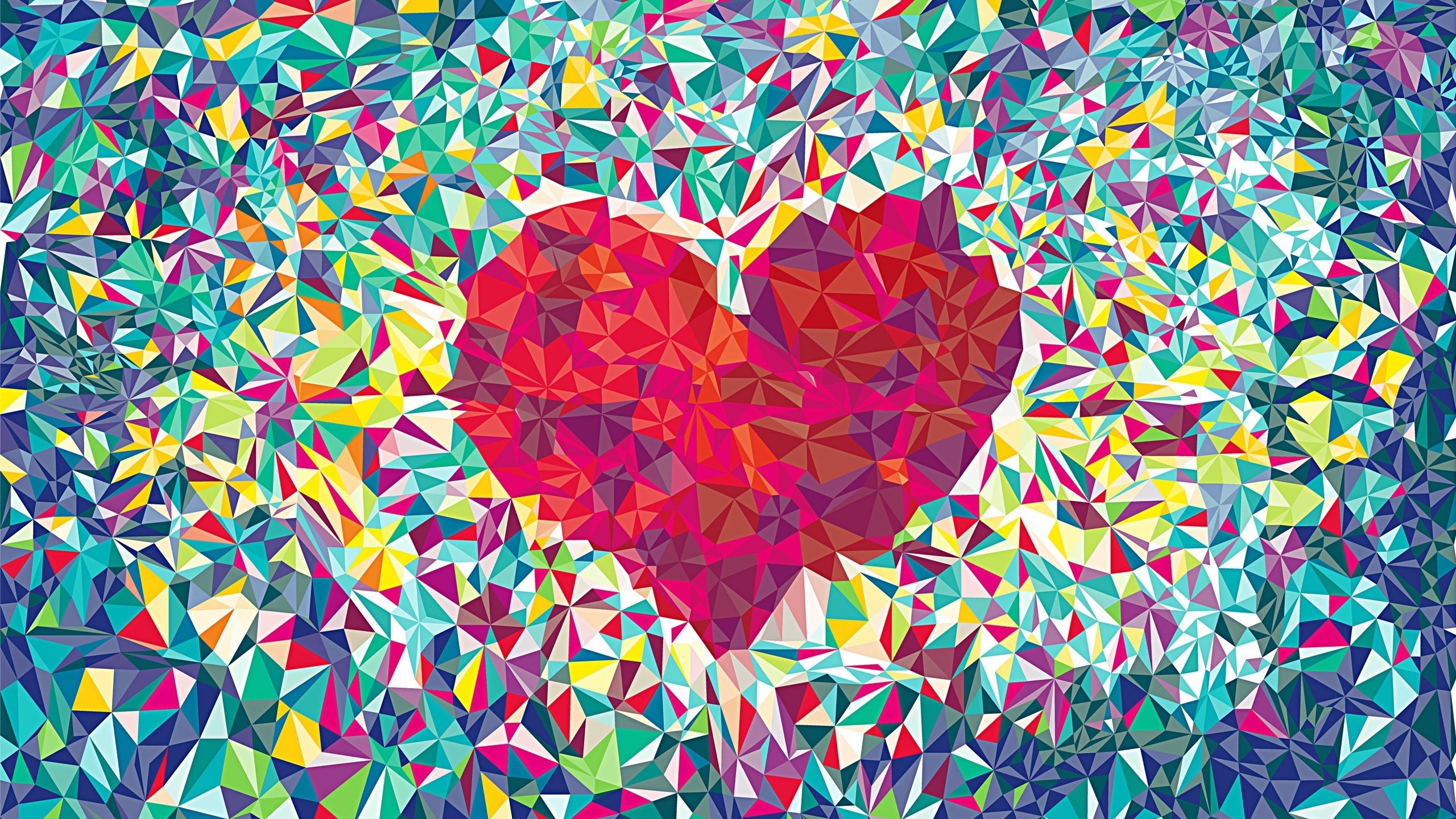 Pixel Heart Love Abstruct Wallpaper 2560 1440 Abstract Hd Wallpapers